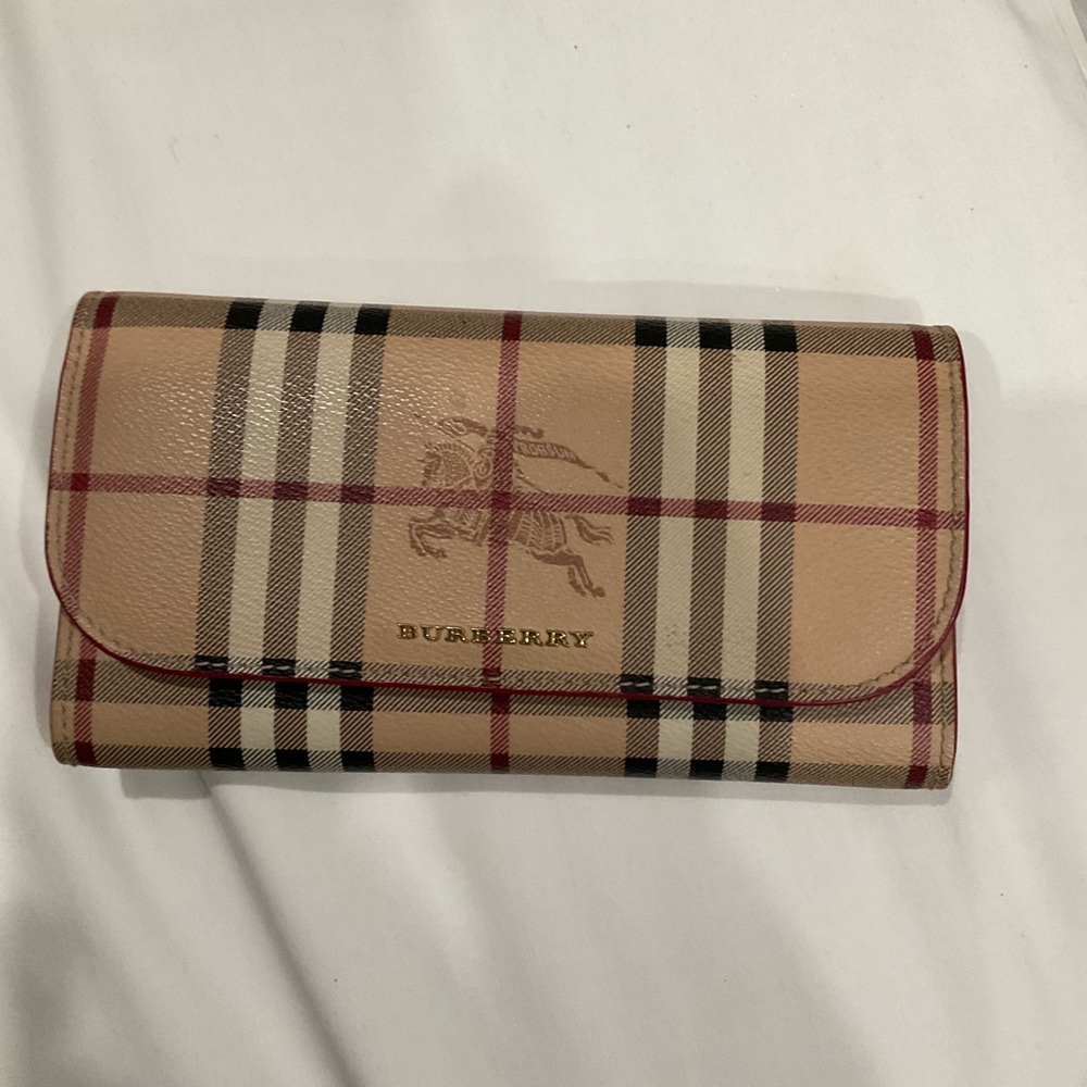 Burberry check wallet